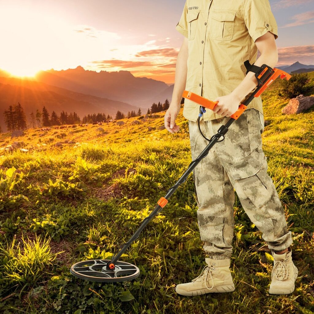Waterproof Metal Detector, Professional Rechargeable Gold Detector, 39-50 In Adjustable With LCD 7 Modes Advanced DSP Chip Bluetooth Headset, IP68 For Detecting Gold Treasure Hunting