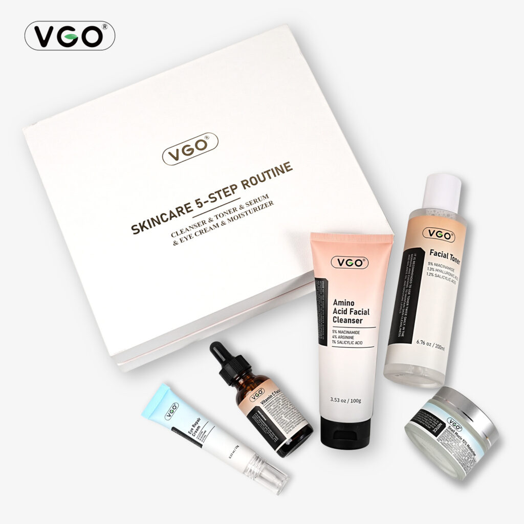 SKINCARE 5-STEP ROUTINE CLEANSER - TONER - SERUM -EYE CREAM - MOISTURIZER