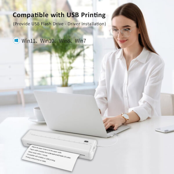 Cross-border A4 Printer Bluetooth Connection Wireless Mobile Phone Computer Office Home Portable Tattoo Printer - Image 6