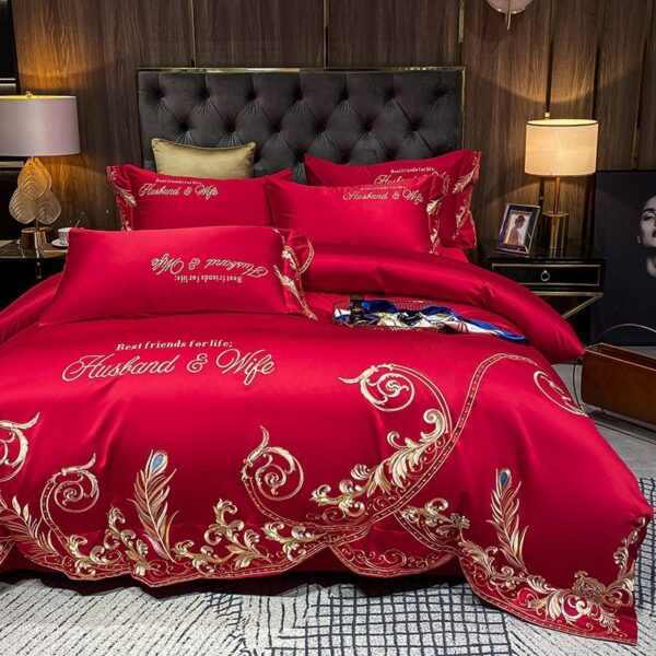 Ice Silk Quilt Sets Bed Sheets Bedding Four-piece Set - Image 9