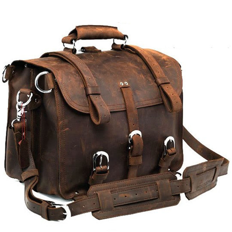 Crazy Horse Leather Travel Bag - Image 1
