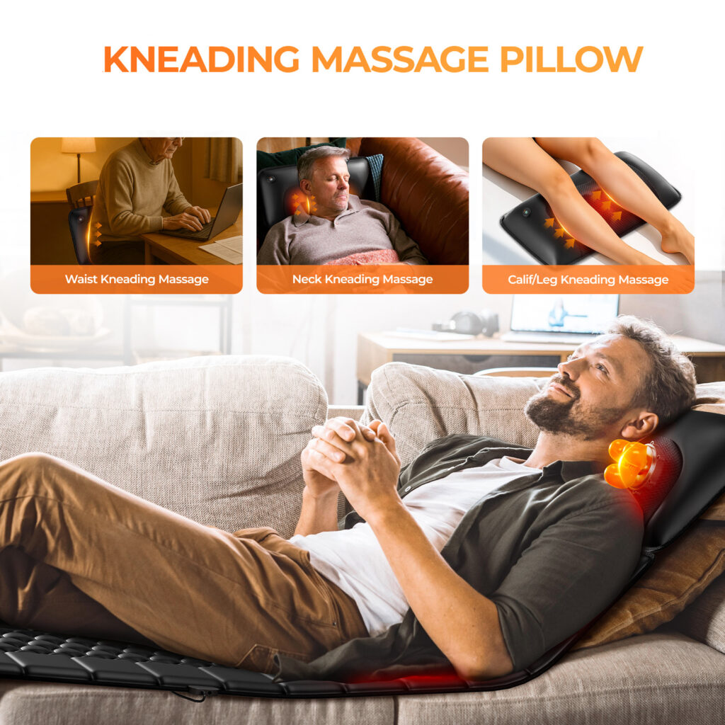 Amazon Restricted Products Foldable Massage Mattress Controller With Smart Heating And Timer, Perfect For Full-body Relaxation At Home, Portable And Convenient For Home Use