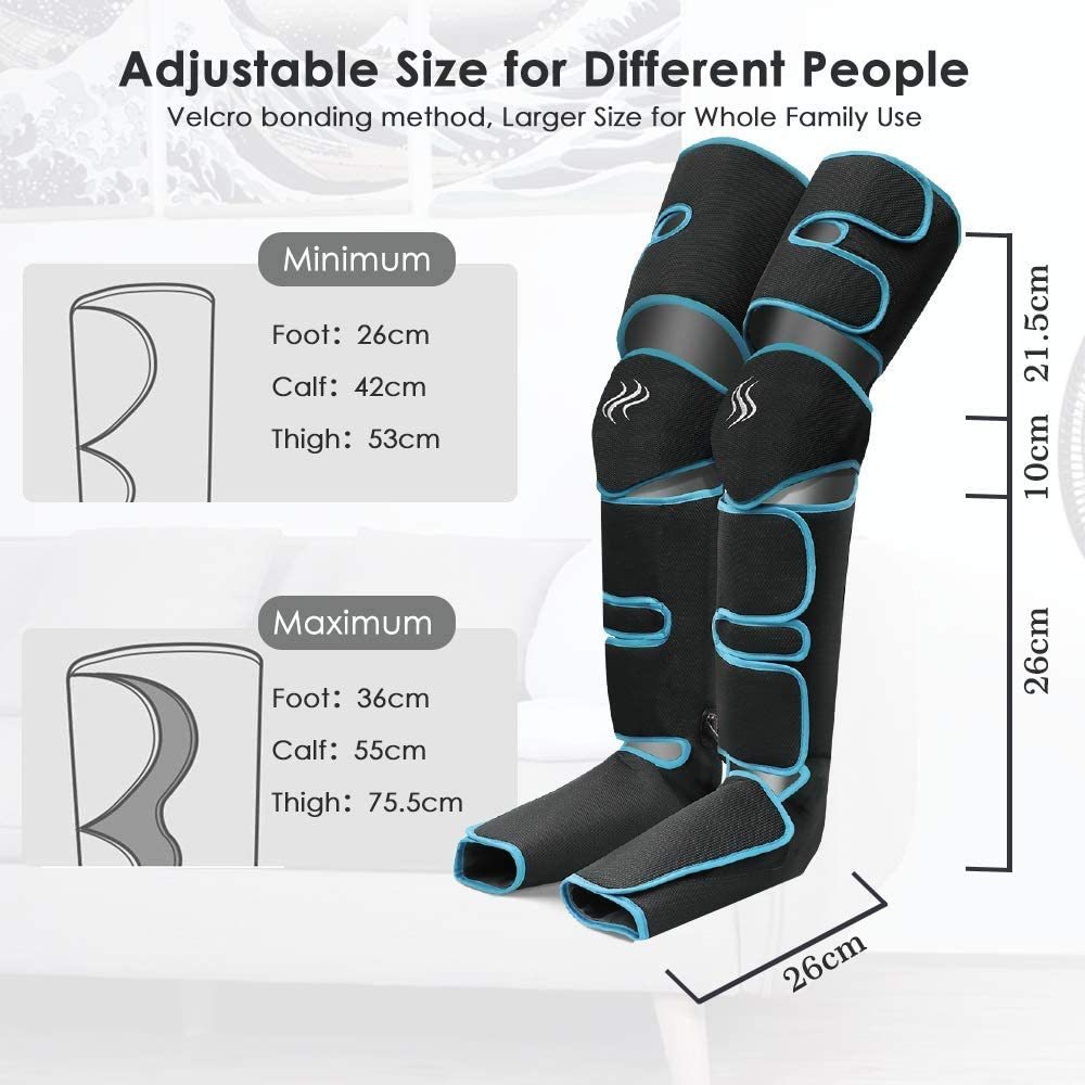 Leg Massager With Heat On Knee Cordless Air Compression For