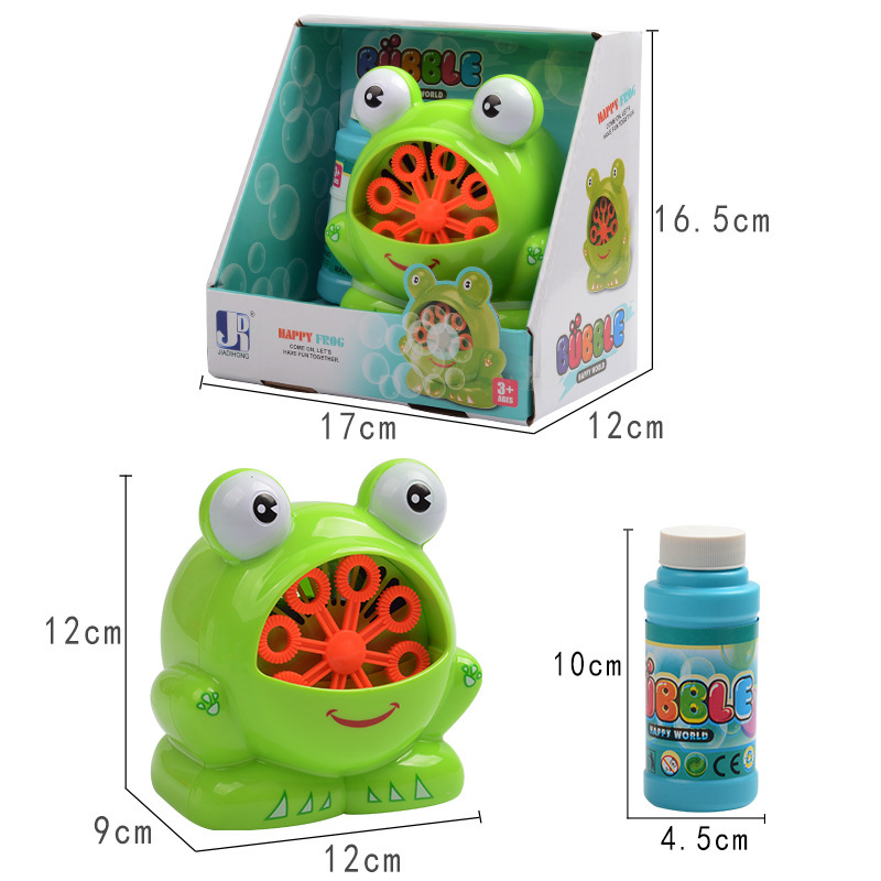 New Cute Cartoon Animals Shape Creative Frog Automatic Bubble Machine Gun - Image 4