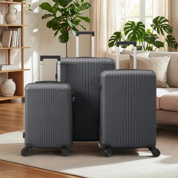 Non-TSA Customs Lock 3-in-1 PP Trolley Case, 20in, 24in, 28in, PP, Dark Gray - Image 25