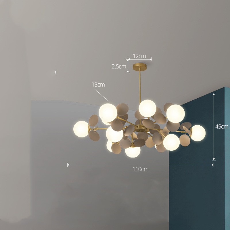 Nordic Chandelier Modern Minimalist Living Room Bedroom Lighting - Image 23