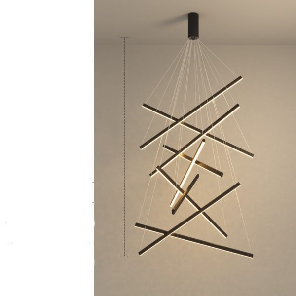 Modern Simple Atmosphere Light Luxury Small Apartment Pick High School Empty Lamps Chandelier - Image 4