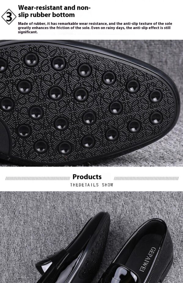Glossy Slip-on Casual Breathable Business Formal Wear Leather Shoes - Image 8