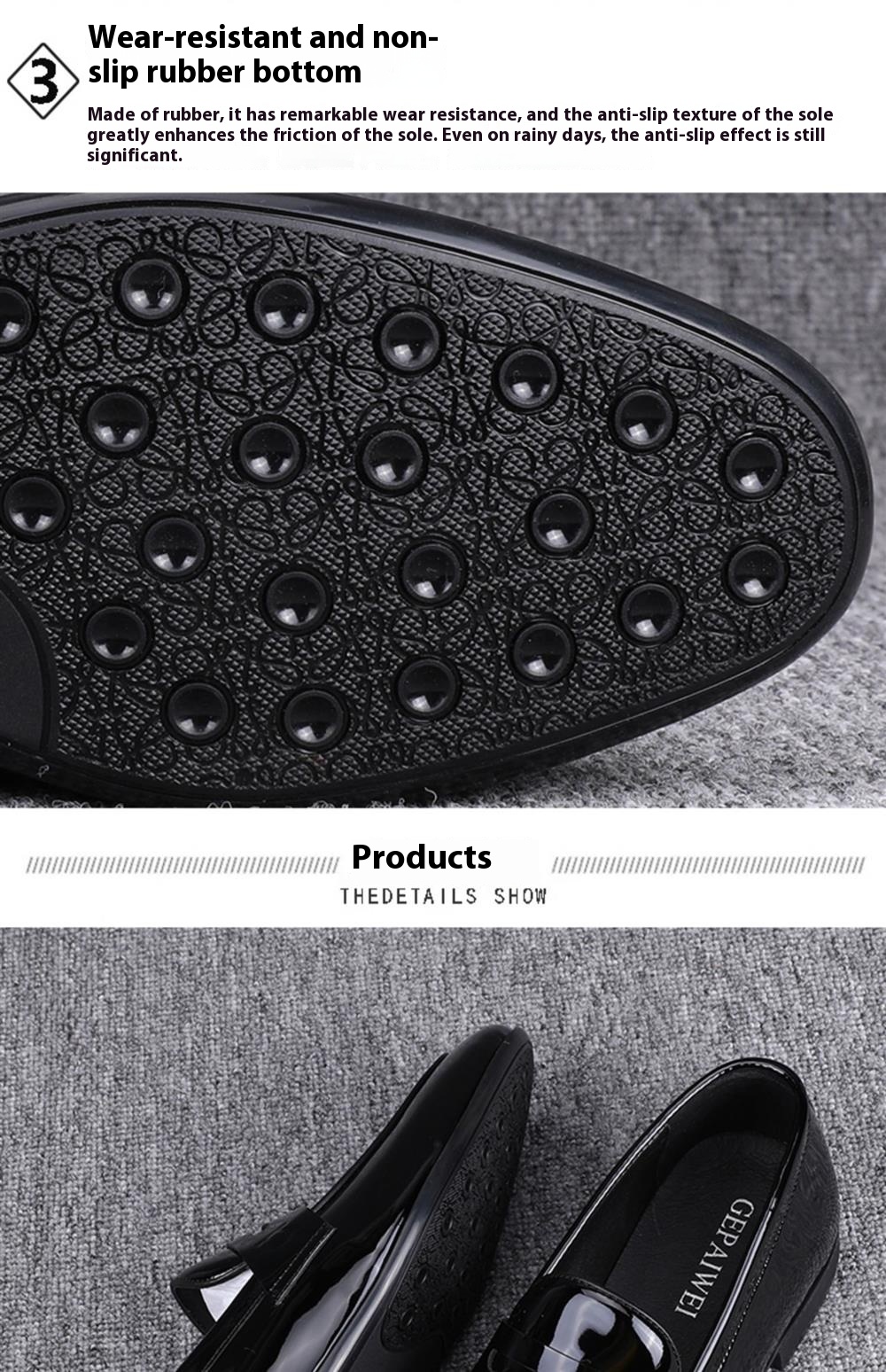 Glossy Slip-on Casual Breathable Business Formal Wear Leather Shoes - Image 8