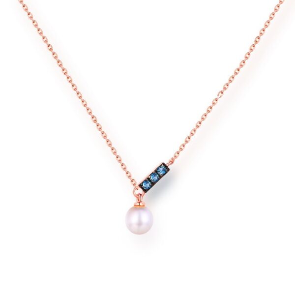 14K Rose Gold Jewelry New Korean Pearl Necklace Pendant all-match gold custom simple and elegant fashion wholesale - Image 7