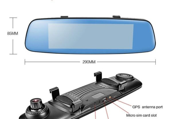 Cross border special supply for new 8 inch crane recorder 4G cloud mirror 1080P HD Android rear view mirror driving record - Image 3
