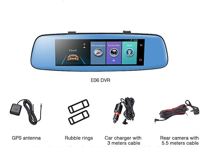 Cross border special supply for new 8 inch crane recorder 4G cloud mirror 1080P HD Android rear view mirror driving record - Image 2