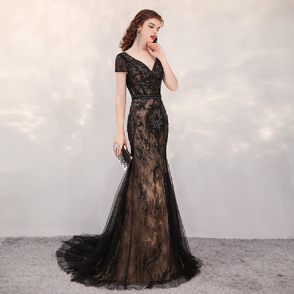 Atmospheric Fishtail Host Long Dress - Image 7