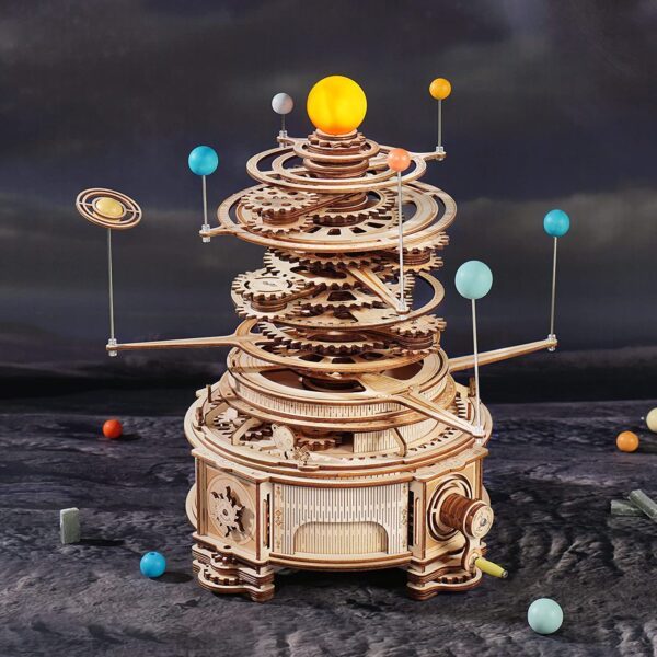 Robotime ROKR 316PCS Rotatable Mechanical Orrery 3D Wooden Puzzle Games Assemble Model Building Kits Toys Gift For Children Boys - Image 11