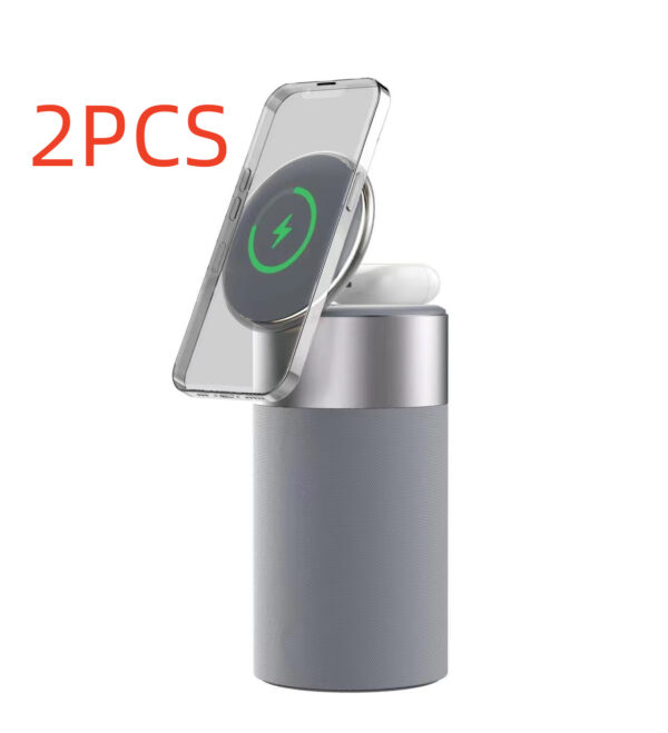 3 In 1 Multi-Function IPhone And AirPods Wireless Charger Portable Bluetooth Speaker With Touch Lamp For Home And Office - Image 9