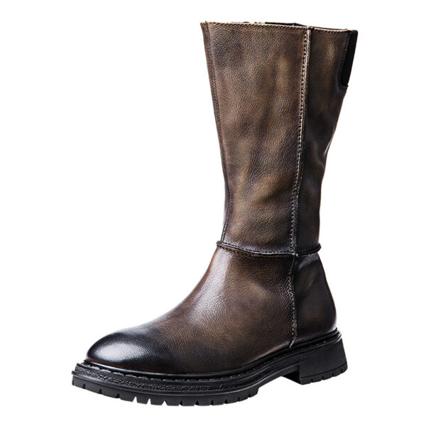 Men's Vintage Handmade Thick Sole Leather Boots - Image 3