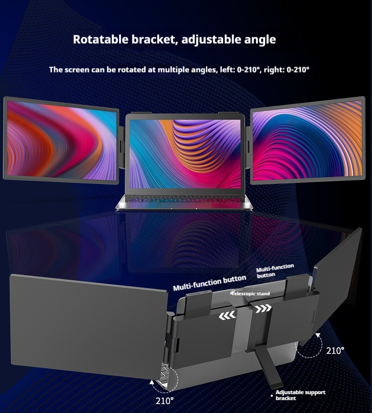 14-inch Dual-screen Portable Monitor Laptop With Wall-mounted External Expansion Screen Dual-screen Portable Screen - Image 7