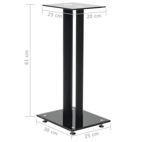 Speaker Stands, 2-Pack, Double Column Design, Tempered Glass - Image 4