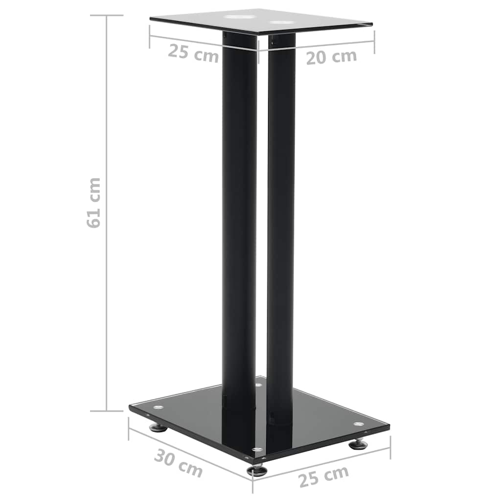 Speaker Stands, 2-Pack, Double Column Design, Tempered Glass - Image 4