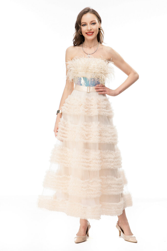Women's French Fashion Bustier Waist-skimming Dress