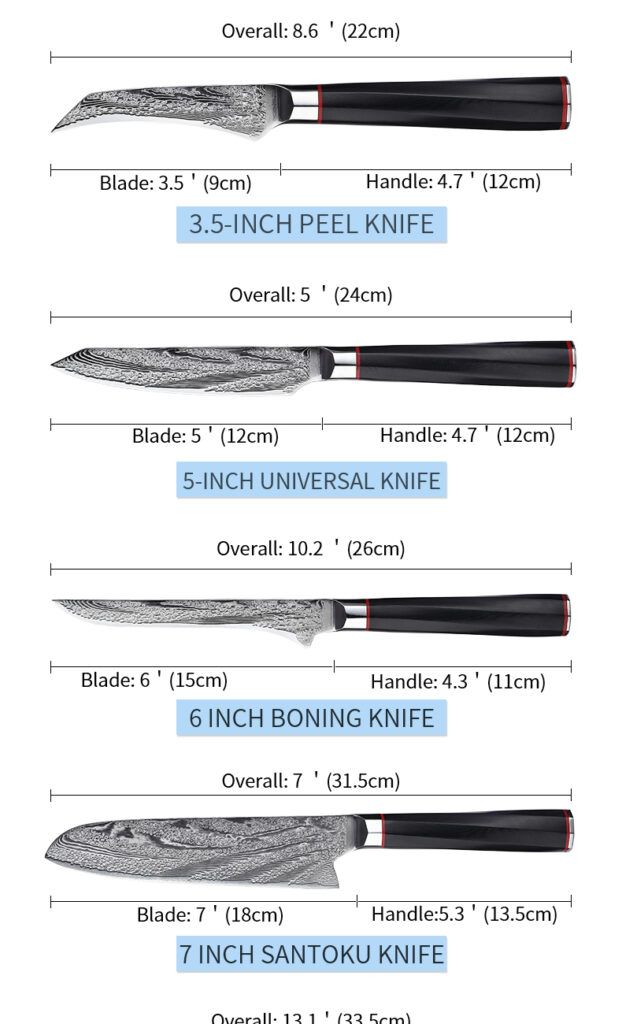 Damascus Steel Knife Chef's Knife Set Knife