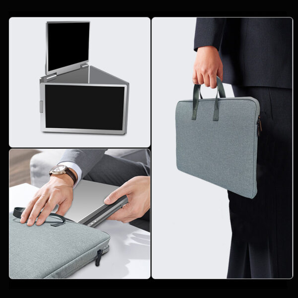 Portable Triple-screen Display Connect Three Screens With A Single Cable Laptop Secondary Display Monitor - Image 3