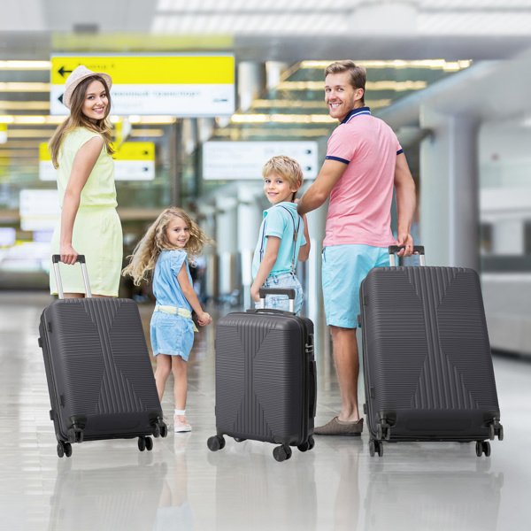 Non-TSA Customs Lock 3-in-1 PP Trolley Case, 20in, 24in, 28in, PP, Dark Gray - Image 6