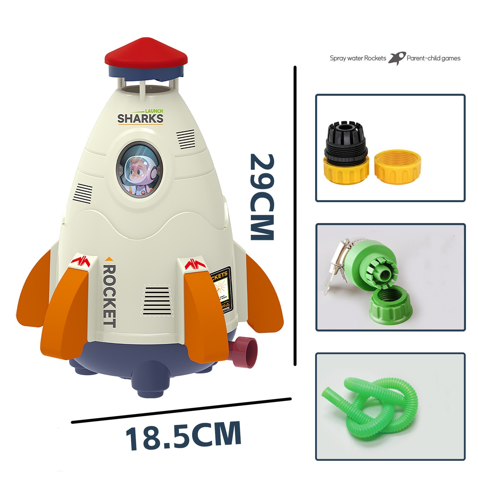 Kids Space Rocket Sprinkler Spinner - Image 14