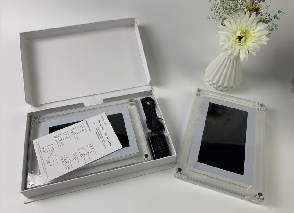 Acrylic Digital Photo Video Frame Battery New - Image 14