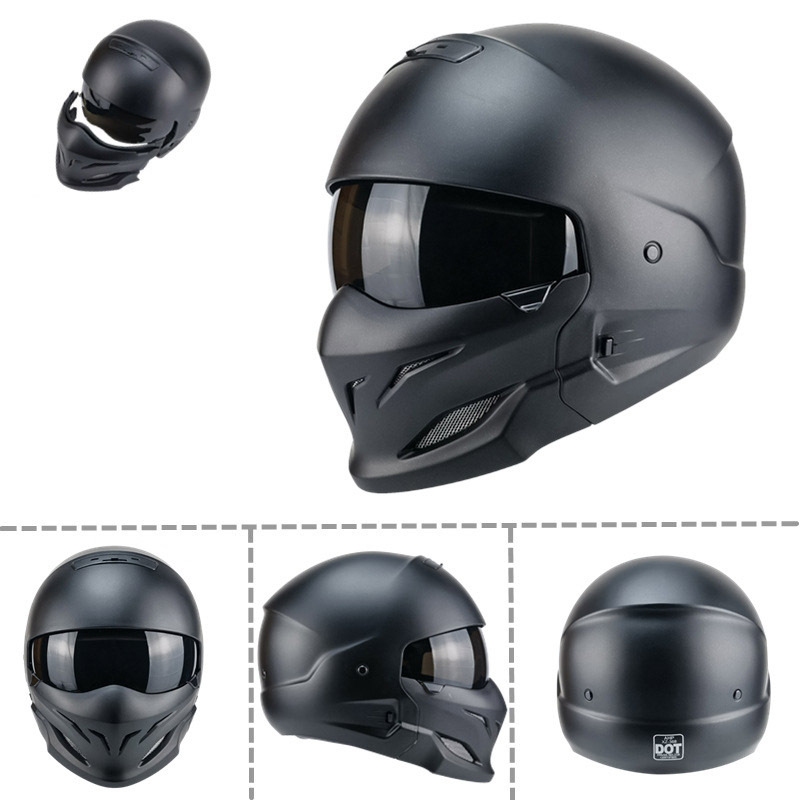 Black Scorpion Helmet Vintage Combo Helmet Half Helm - Image 10