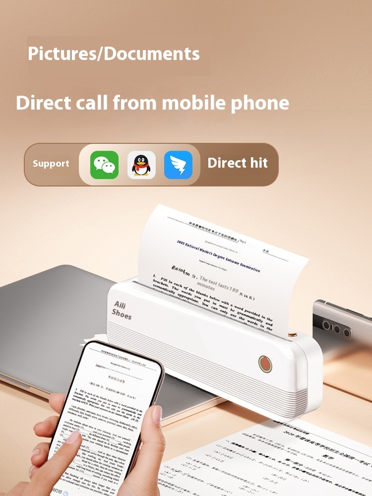 Ailixiong P40 Small Mini Ink-free Office Portable A4 Thermal Printer - Image 7