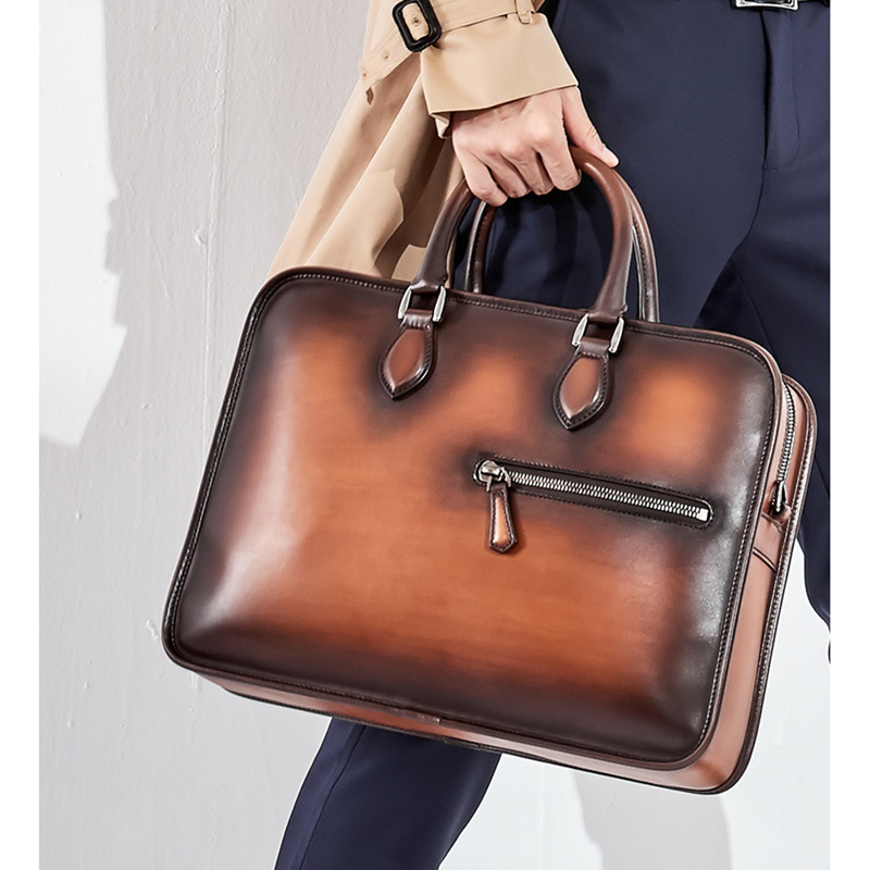 Hand-rubbed Vintage Business Bag - Image 6