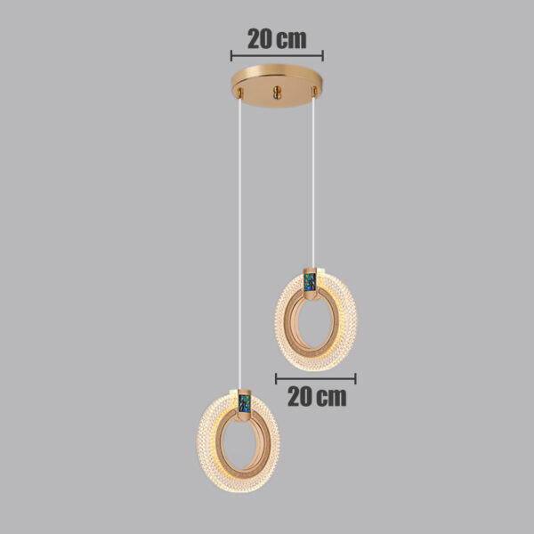 Light Luxury Postmodern Extremely Simple Head Small Chandelier - Image 10