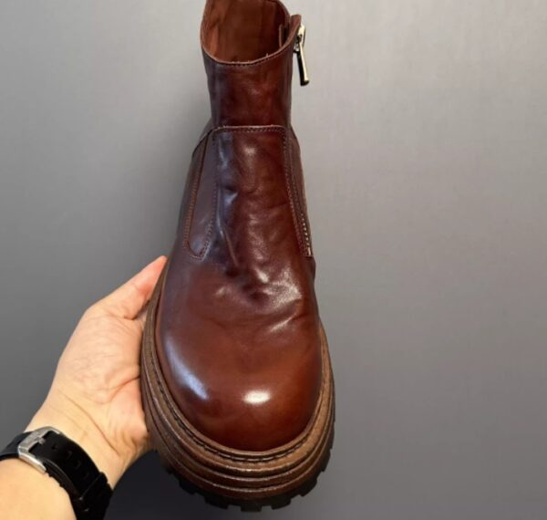 Retro Chelsea Men's Winter Worker Boot Mid-top British - Image 18