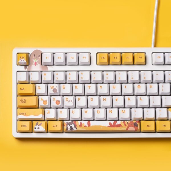 Black Jue Hairy Wired Mechanical Keyboard Cherry Key Cap Esports Game Typing - Image 5