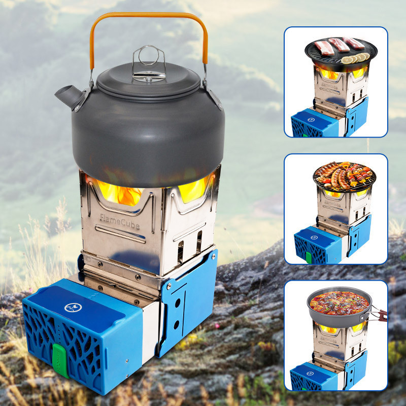 Fire Generator Electric Stove Folding Broiler Wood Stove Camping - Image 1