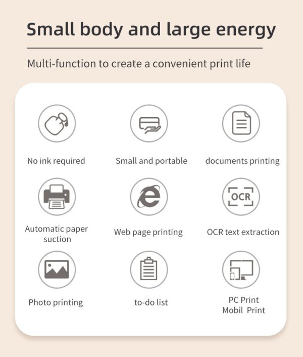 Cross-border A4 Printer Bluetooth Connection Wireless Mobile Phone Computer Office Home Portable Tattoo Printer - Image 15