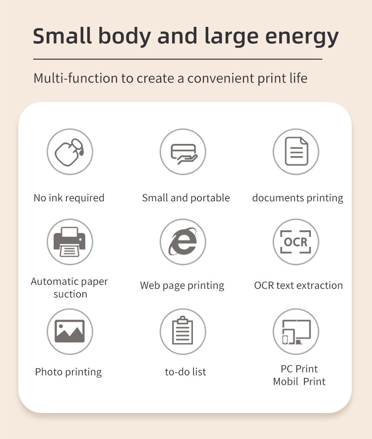Cross-border A4 Printer Bluetooth Connection Wireless Mobile Phone Computer Office Home Portable Tattoo Printer - Image 15