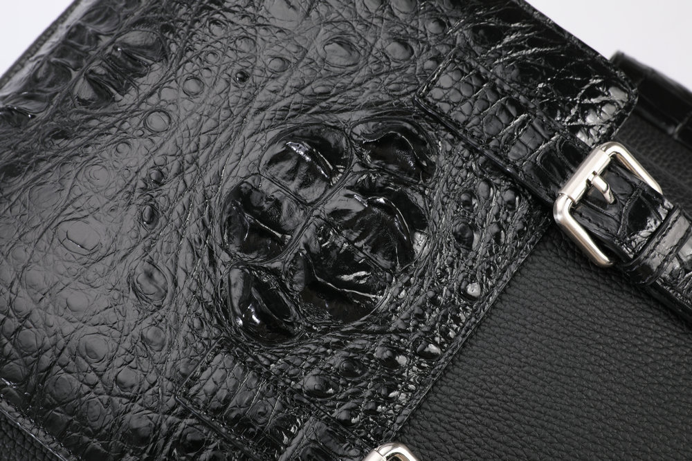 Crocodile Bone Leather Fabric Leisure Men