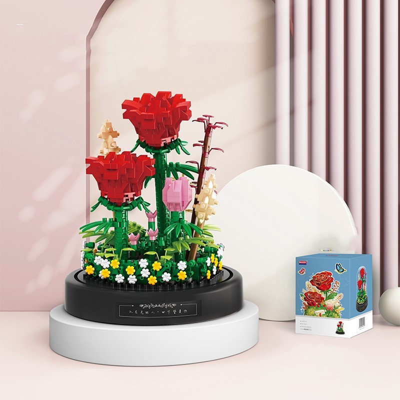 Small Particle Assembly Rose Decoration Toys - Image 19