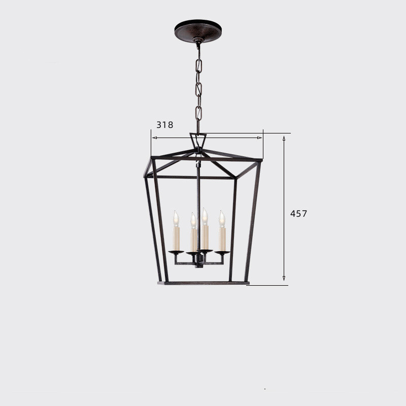 Retro Creativity Of All-copper Gold Foil Restaurant Lamp - Image 8