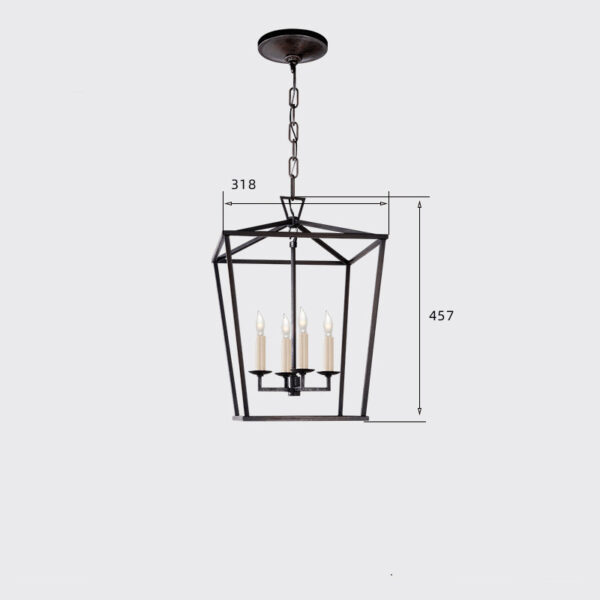 Retro Creativity Of All-copper Gold Foil Restaurant Lamp - Image 5