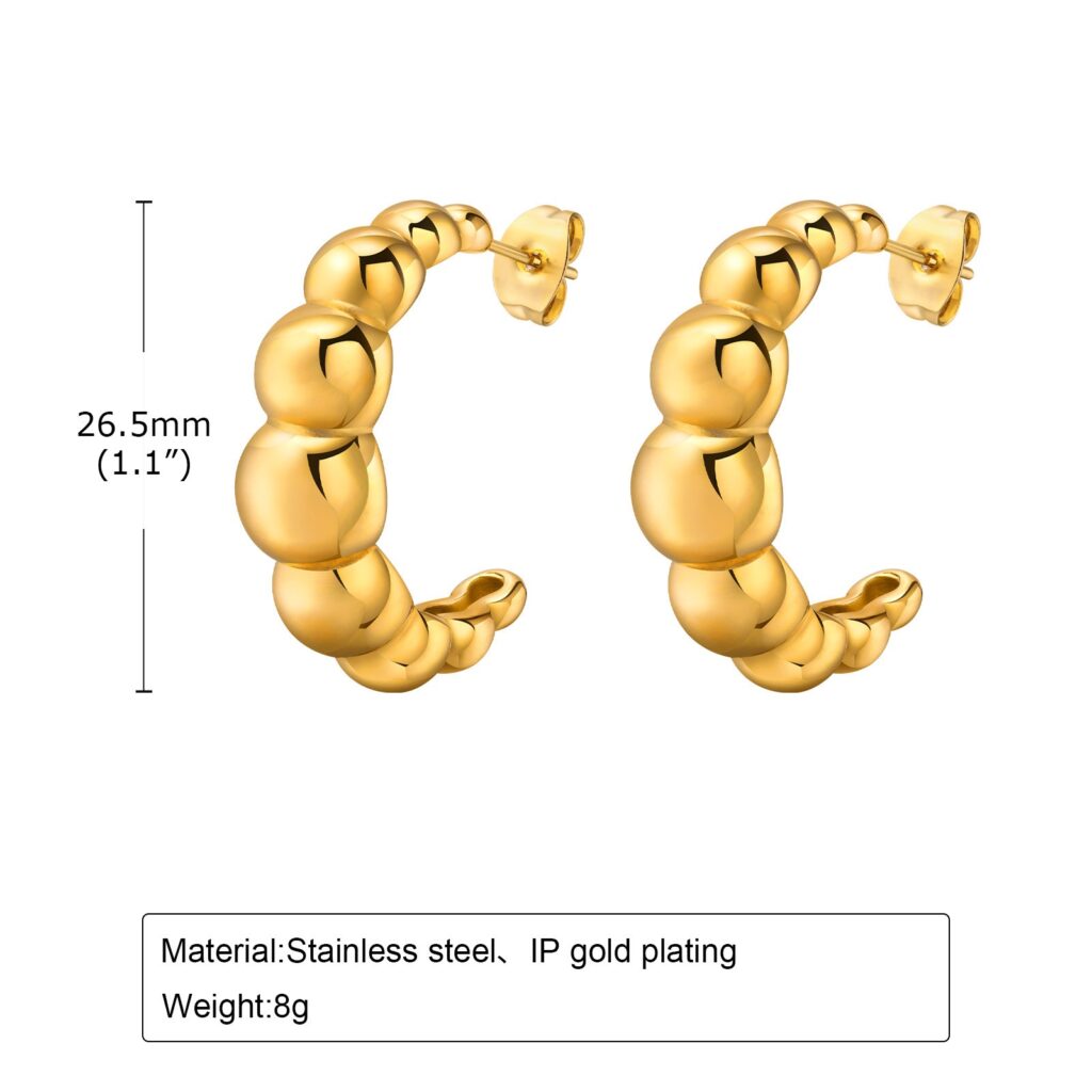 Elegant All-match Stainless Steel Earrings