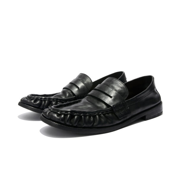 Mapi Neri Soft Crinkled Washed Leather Loafers - Image 10