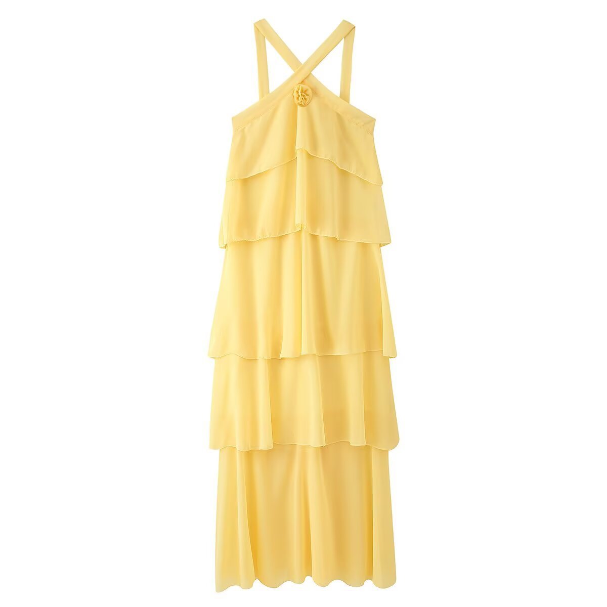 Decorative Chiffon Sling Dress Women - Image 7