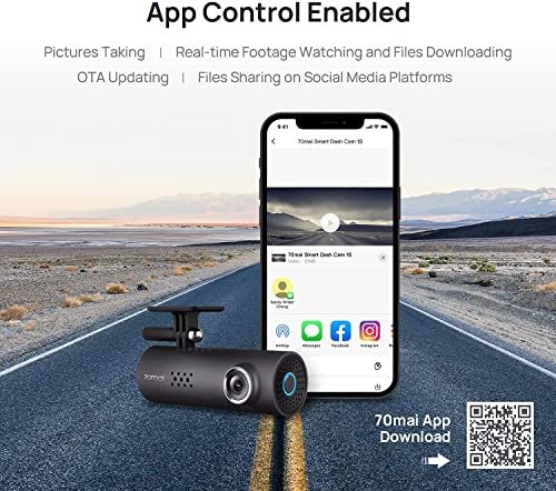 70mai Smart Dash Cam 1S 1080P HD Powerful Night Vision - Image 2