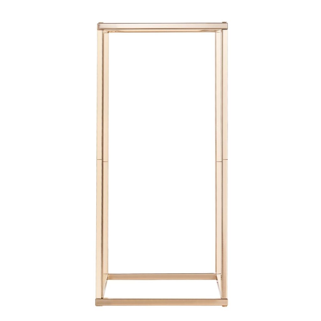 Wedding Flower Stand, 10PCS 23.62-inch Column Flower Stand, Floral Stands With Metal Laminate, Gold Rectangular Floral Display Rack For Wedding, Party, Birthday, Home,  Gold Centerpiece Stands