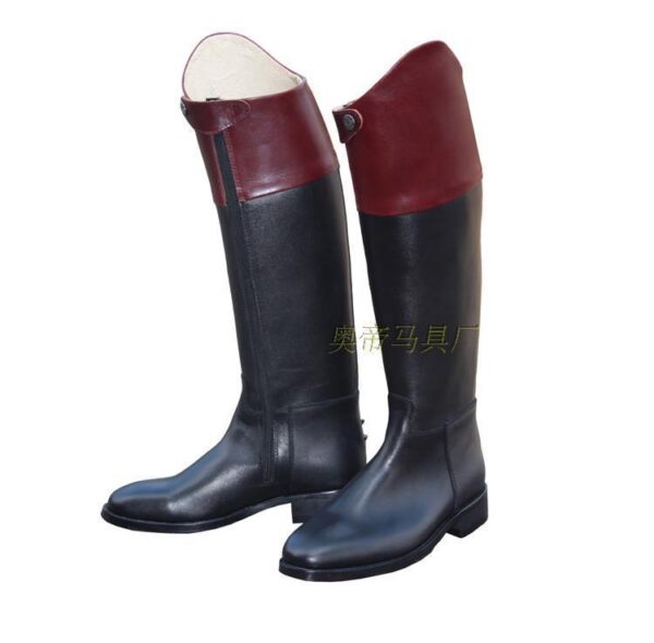 Contrasting color equestrian riding boots - Image 2