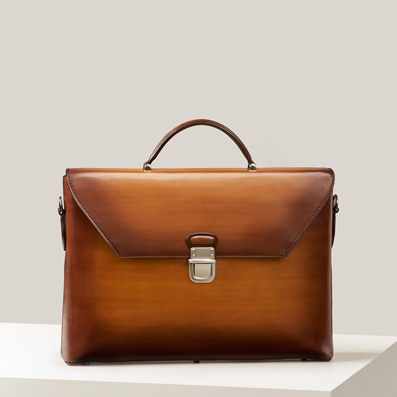 Handmade Vintage Crossbody Flap Business Bag - Image 22