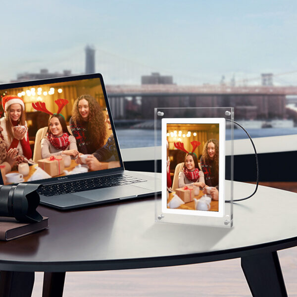 Acrylic Digital Photo Video Frame Battery New - Image 16
